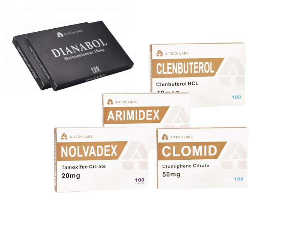 ORALE DROGE SPIERVERZAMELING A TECH LABS DIANABOL CLENBUTEROL PCT 8 WEKEN 1