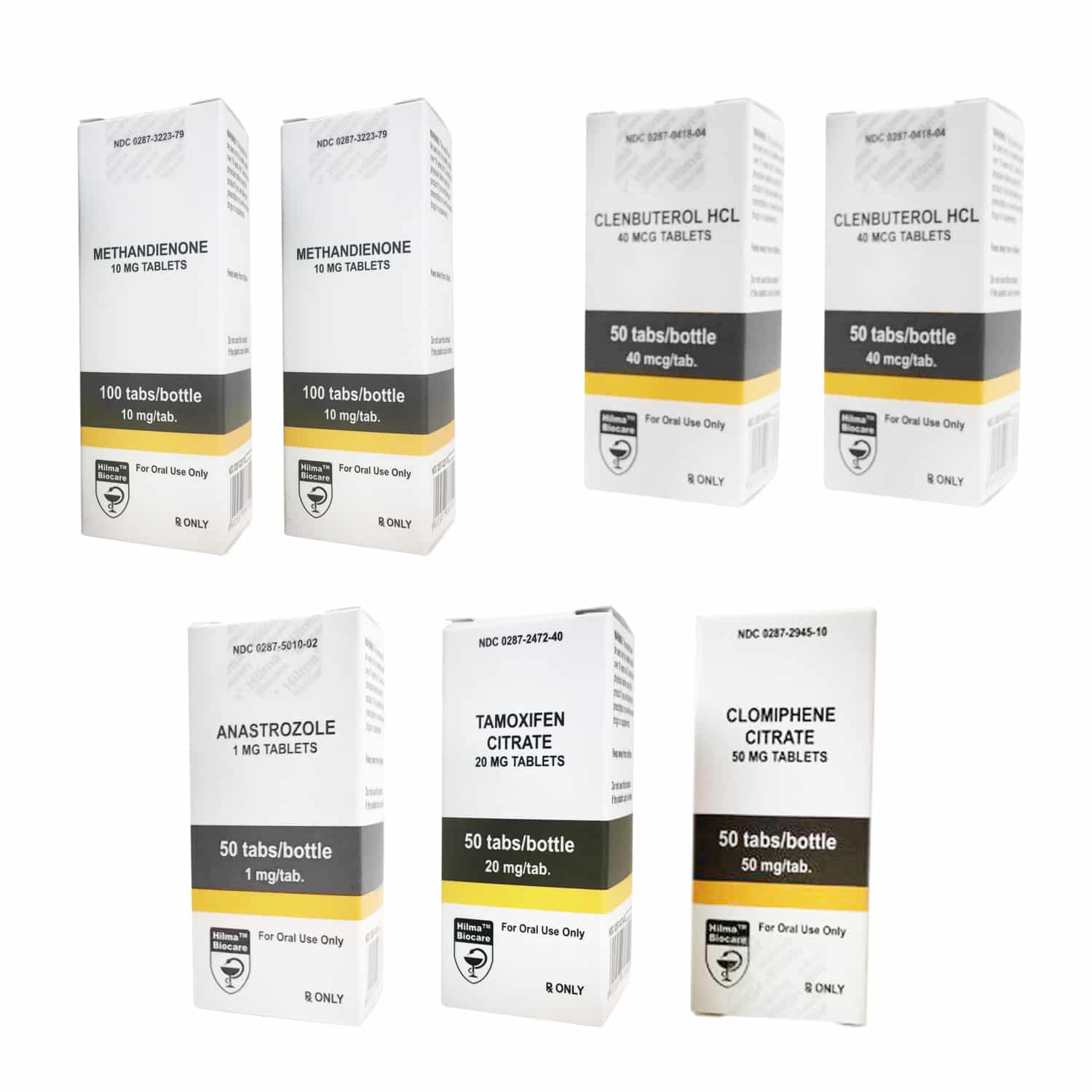 DROGE SPIERPAKKET (ORAAL) DIANABOL + CLENBUTEROL + PCT (8 WEKEN) Hilma