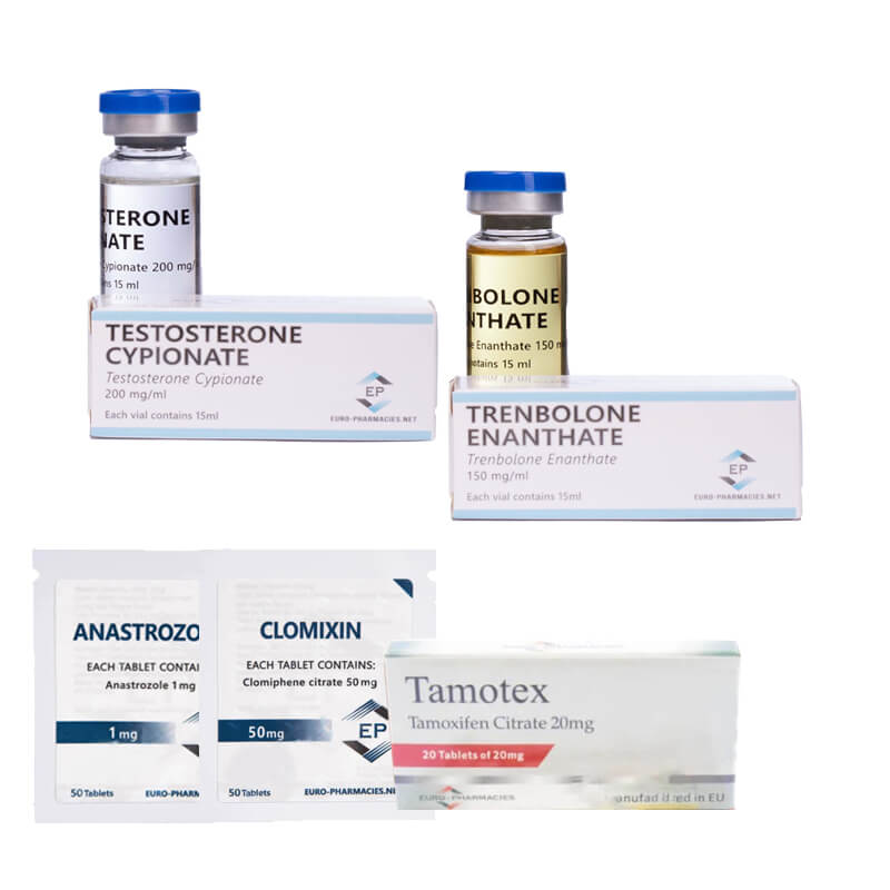 Pakket voor spiergroei: Testosteroncypionaat + Trenbolonenanthaat (10 weken) Euro Pharmacies