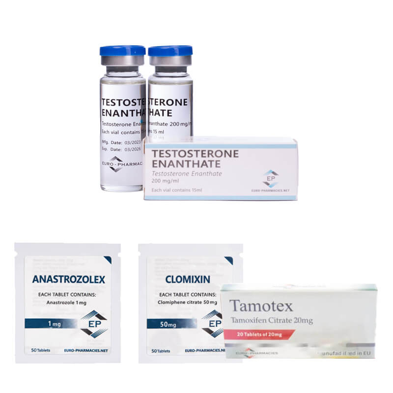 Mass gain pakket (INJECTIE) TESTOSTERON ENANTHATE 250 + BESCHERMING + PCT Euro Pharmacies