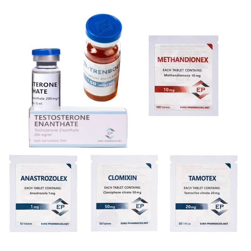 Orale injectiepakket voor spiermassaopbouw EURO PHARMACIES DIANABOL TEST E TRI TREN 10 weken