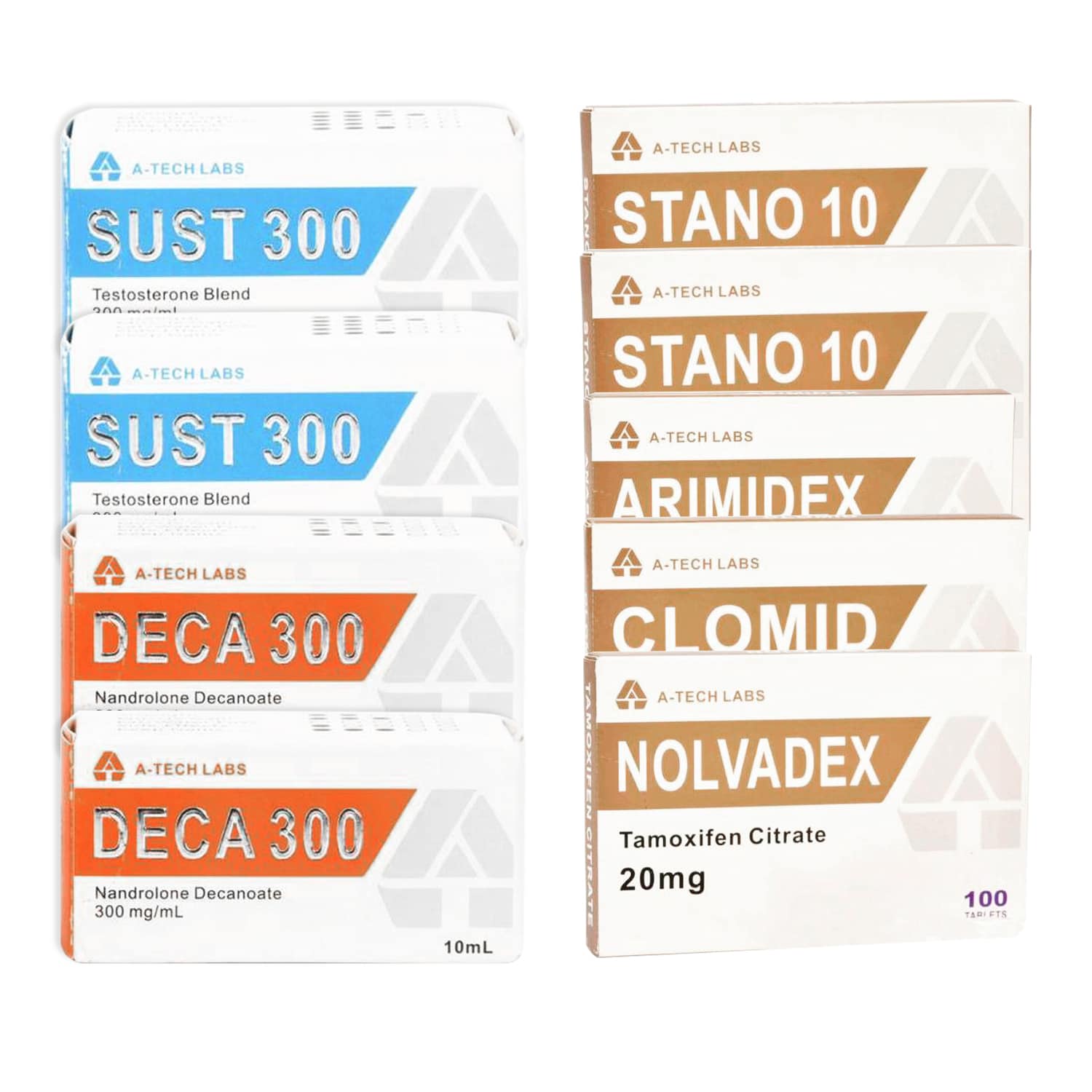 Pakket voor spiergroei (orale injectie) Sustanon + Deca + Winstrol (8 weken) Een Tech