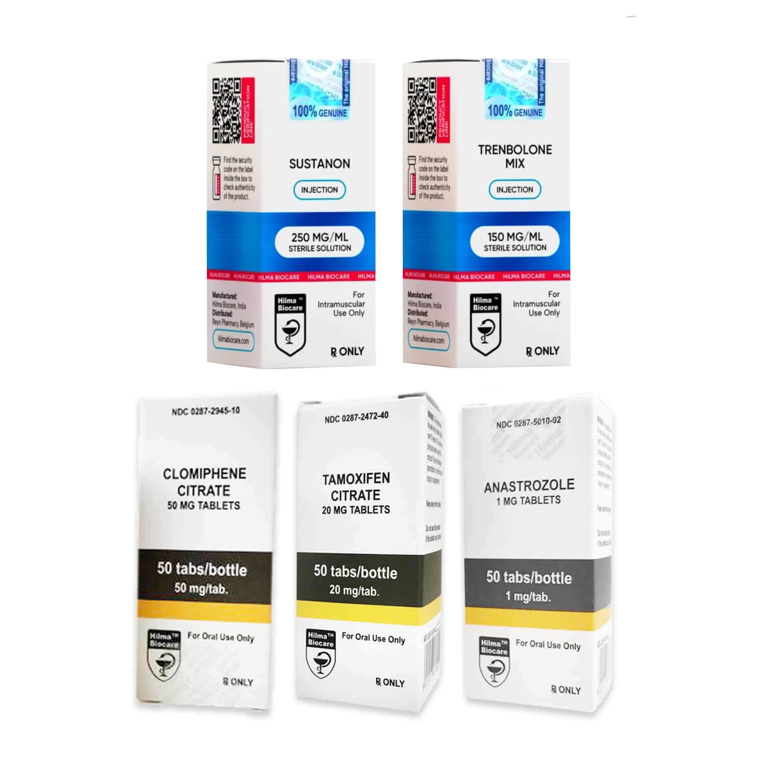 NIVEAU I (INJECTIE) Pakket voor spiermassaopbouw Hilma SUSTANON + TRI TREN (10 weken)