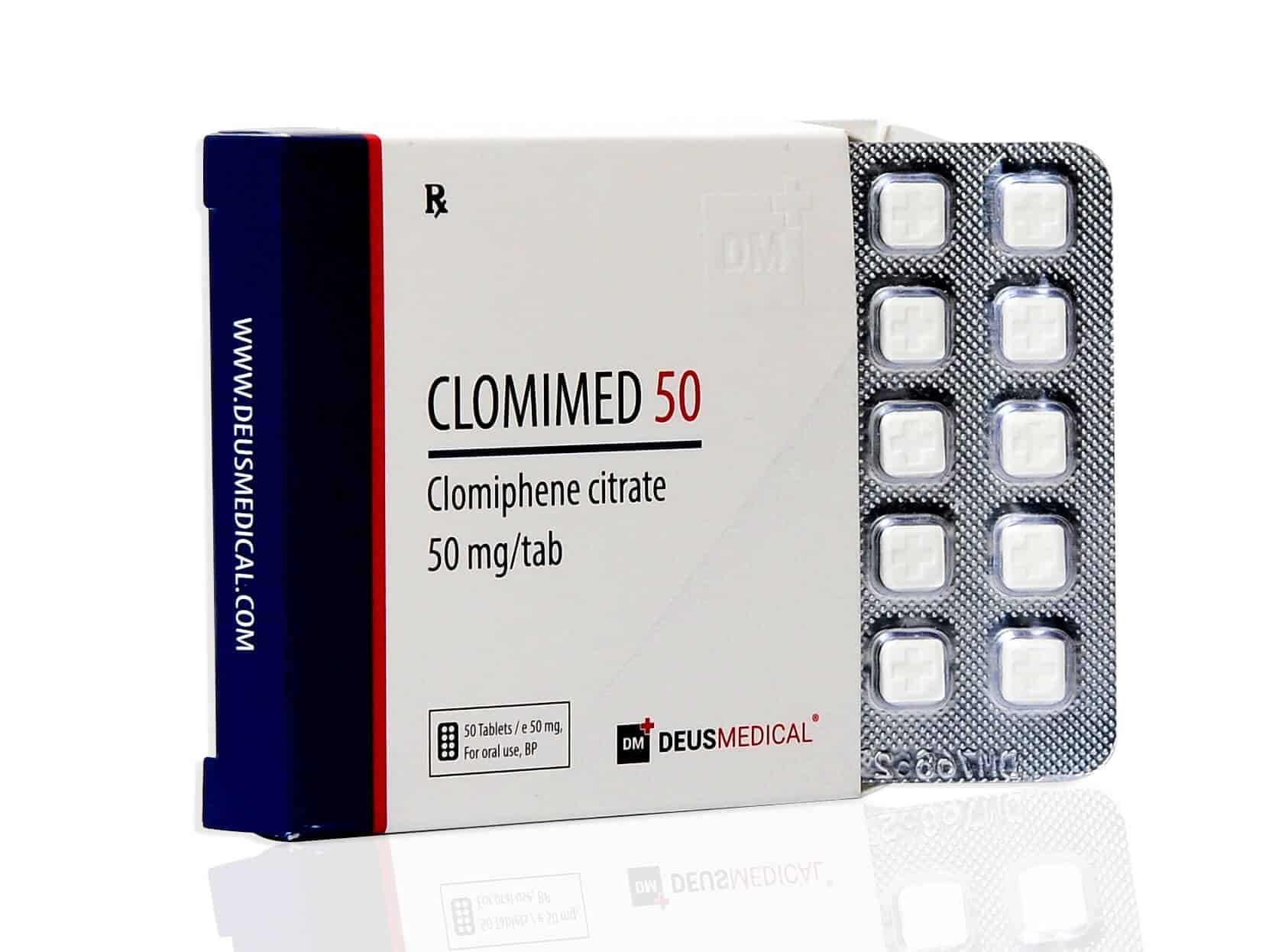 DEUSMEDICAL CLOMIMED 50 VOORKANT+BLISTER