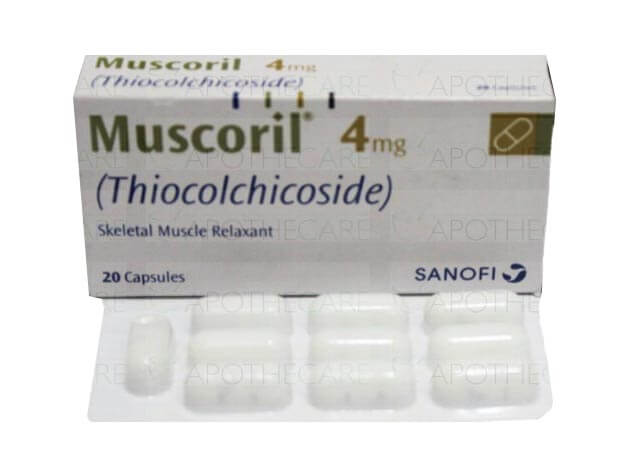 Muscoril 4mg 20 capsules Sanofi