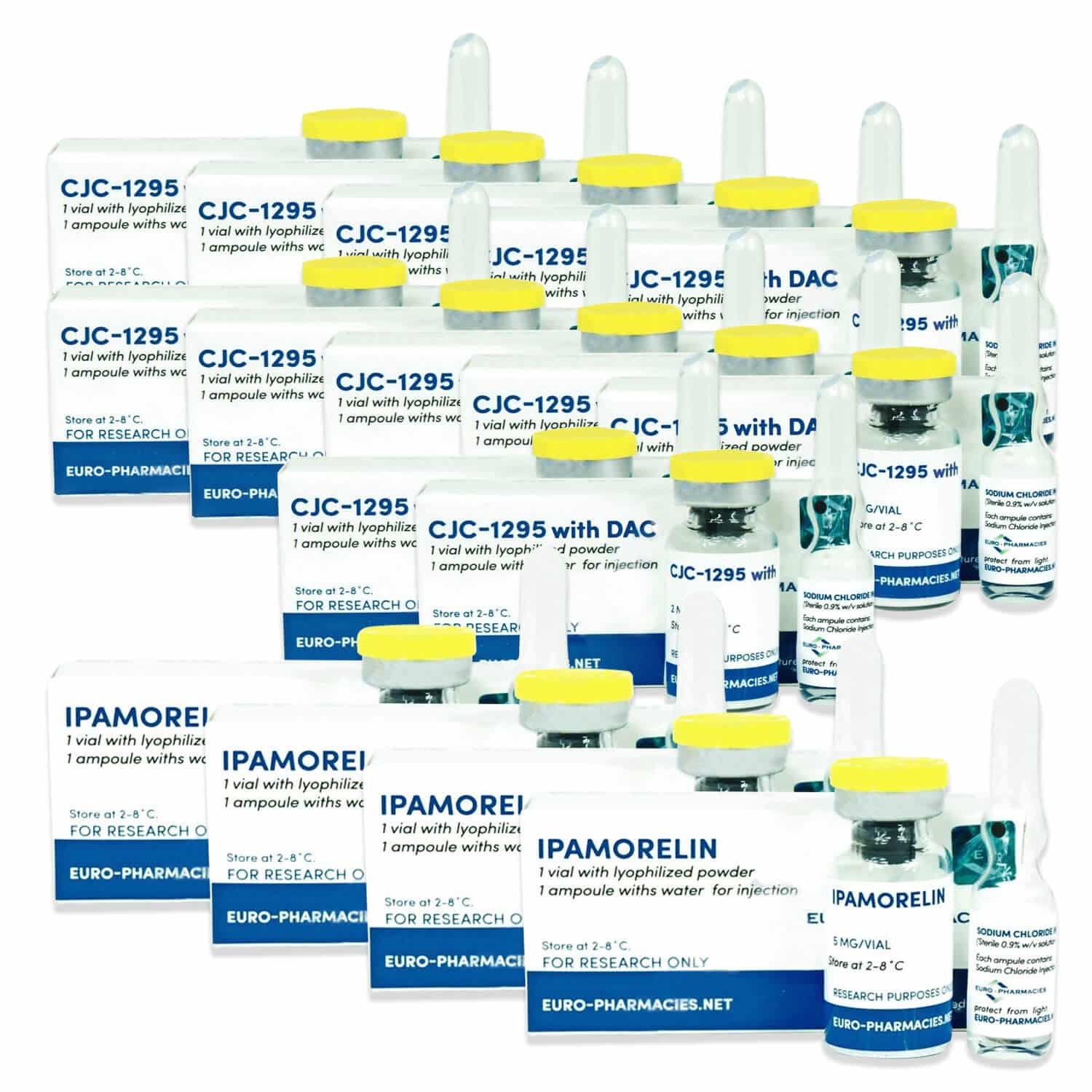 Anti-verouderingspeptidenpakket Euro Pharmacies Ipamorelin CJC 1295 DAC (12 weken)