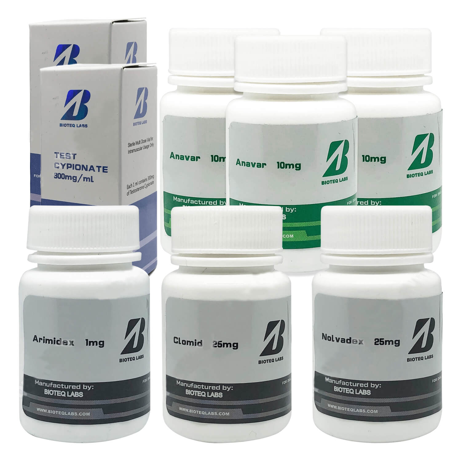 Tussenliggende afslankcyclus met testosteron, cypionaat en Anavar, 10 weken, Bioteq Labs
