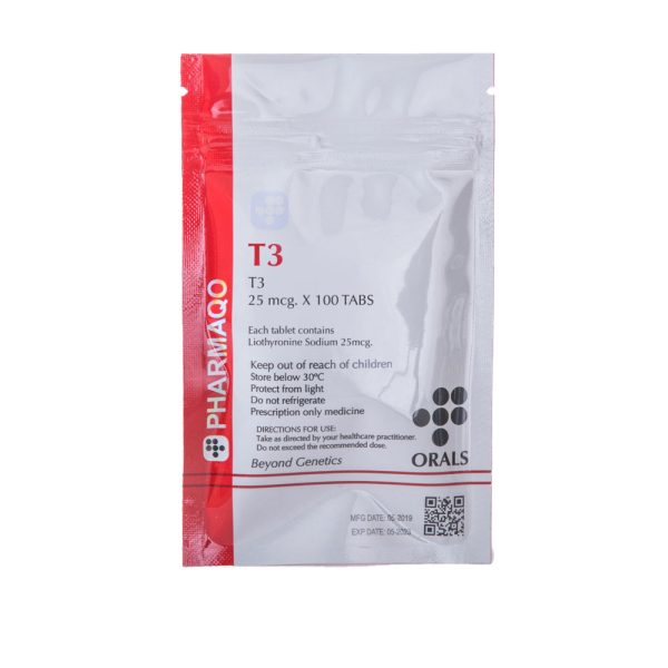 T3 25mcg x 50 Liothyronine Natrium 25mcg tabletten 50 tabletten Pharmaqo Labs €41