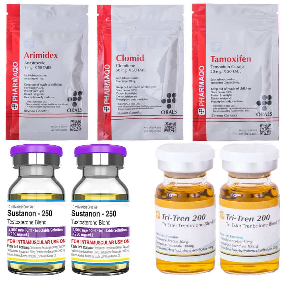 Pharmaqo Labs LEVEL II dry mass gain pack INJECT Sustanon Tri Tren 10 weeks
