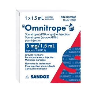 Somatropine Omnitrope 15 IE 5 mg 1,5 ml Cart. Sandoz