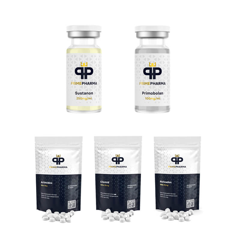 SLANKE SPIERPAKKET (INJECTIE) SUSTANON + PRIMOBOLAN + PCT (8 weken) PRIME PHARMA