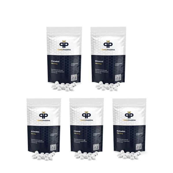 Pakket voor spiermassaopbouw: Orale steroïden Dianabol + Winstrol (4 weken) PRIME PHARMA