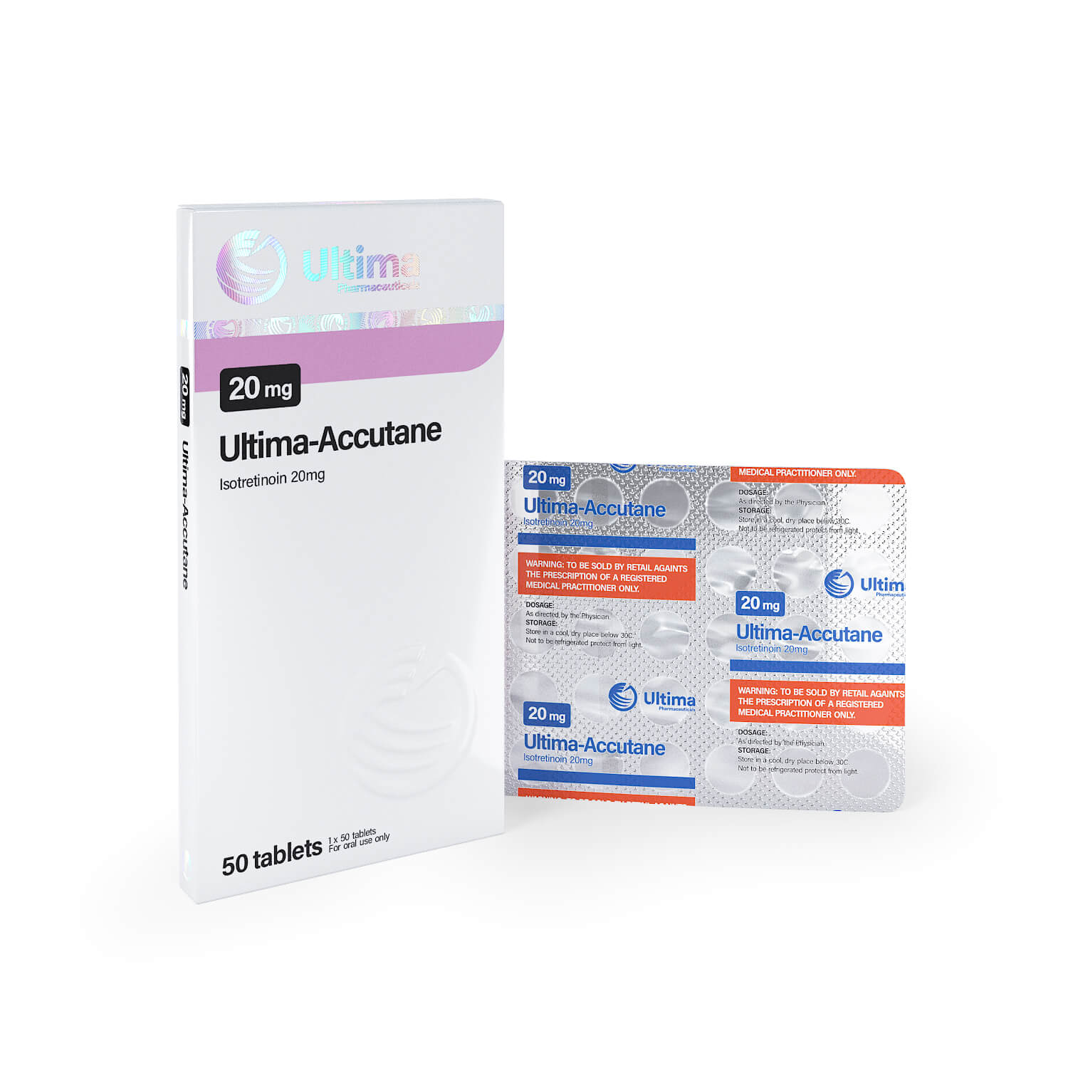 Ultima Accutane 50 pillen x 20 mg