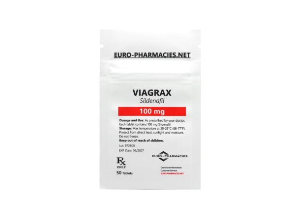 Europharmacies biedt Viagrax (Sildenafil) aan.