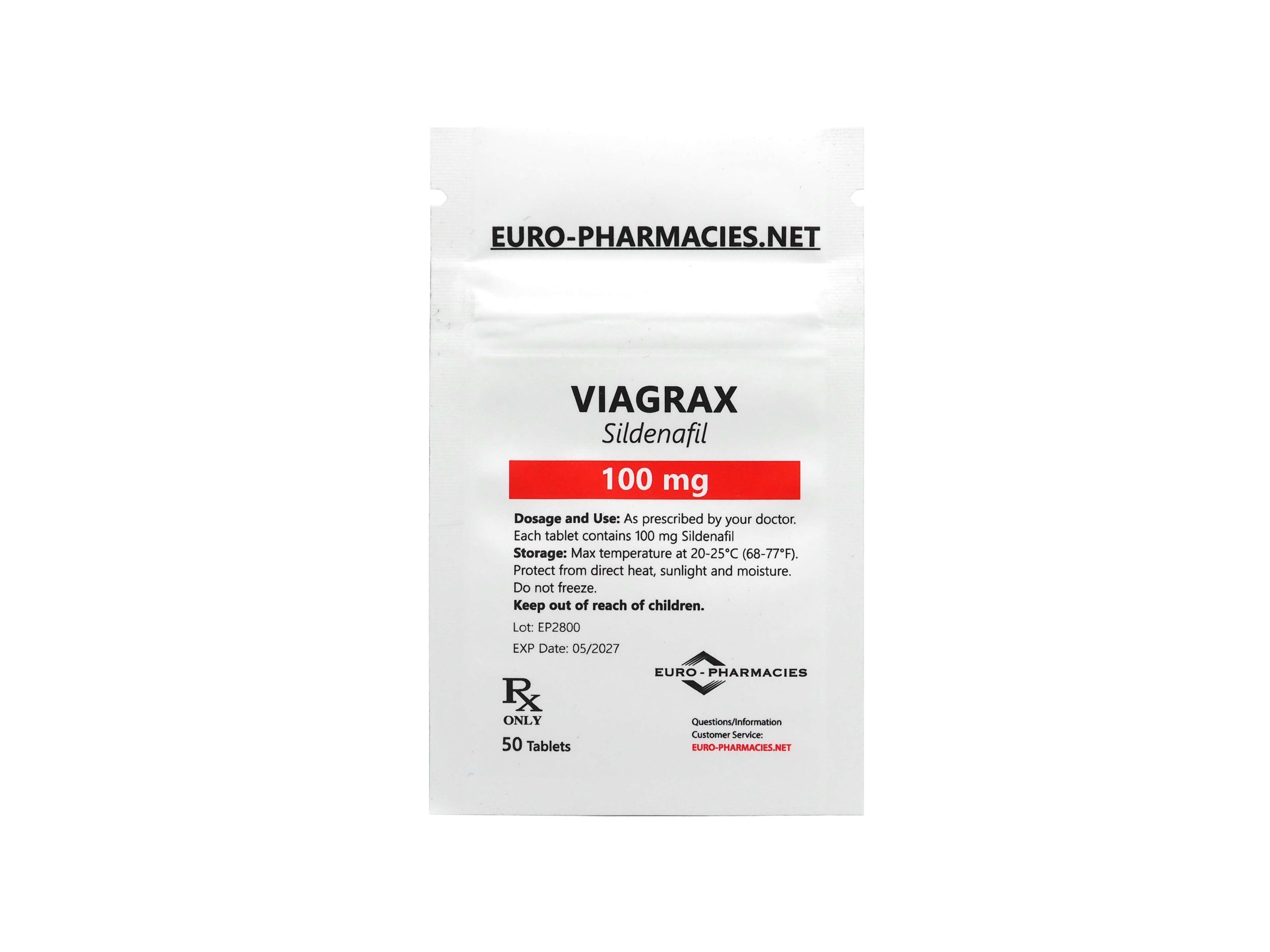 Europharmacies biedt Viagrax (Sildenafil) aan.