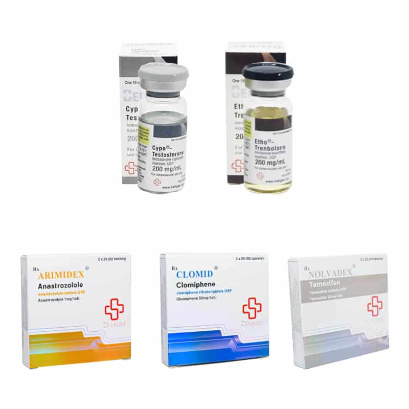 Pakket voor spiergroei: Testosteroncypionaat + Trenbolonenanthaat (10 weken) Beligas Pharmaceuticals International