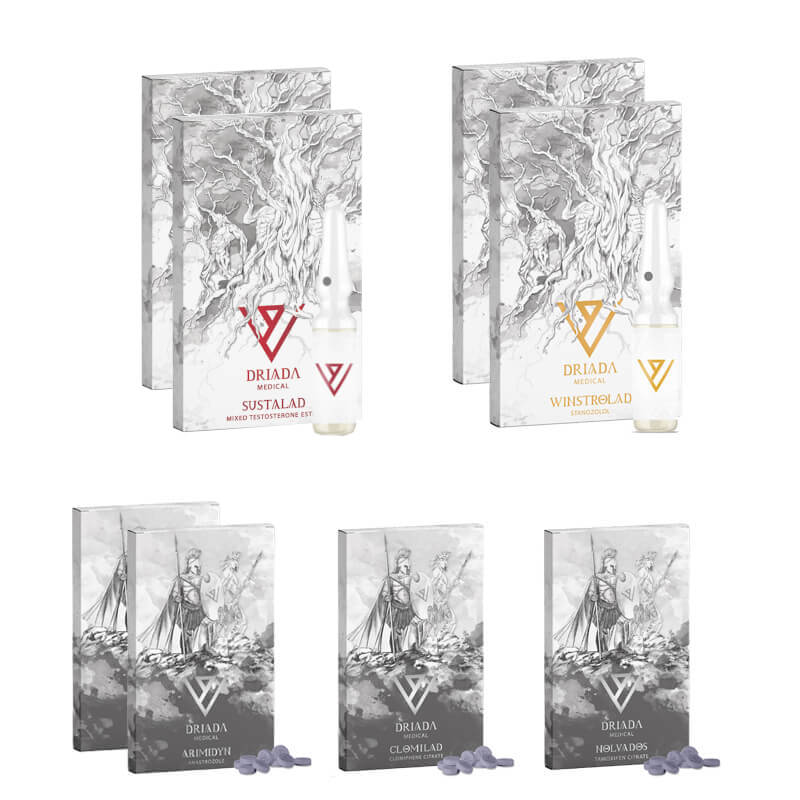 Pakket voor het vergroten van droge massa SUSTANON WINSTROL DRIADA