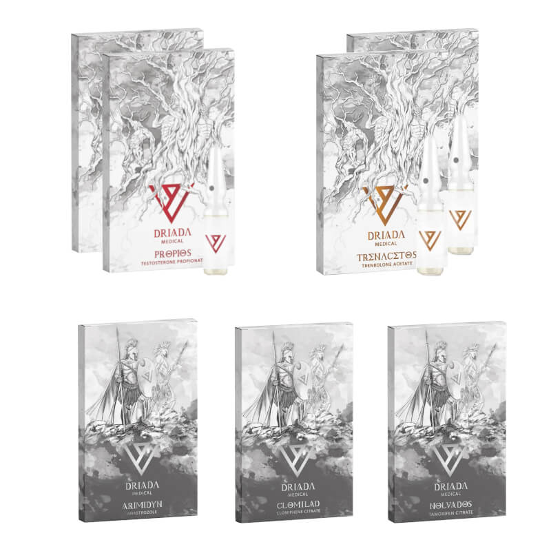 DRIADA MEDICAL Pakket voor spiermassaopbouw: Testosteronpropionaat, Trenbolonacetaat (6 weken)