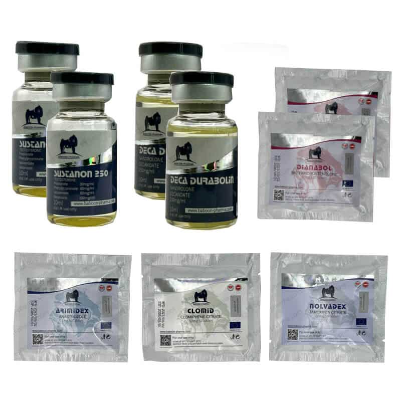 NIVEAU III (INJECTIE) Massa-toenamepakket: SUSTANON + DECA + DIANABOL (8 weken) Baboon Pharma