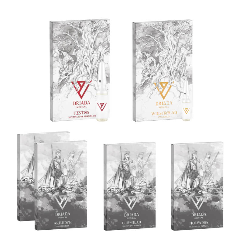 Pakket voor droge massatoename NIVEAU I INJECTIE ENANTHATE WINSTROL BESCHERMING PCT 8 weken Driada Medical