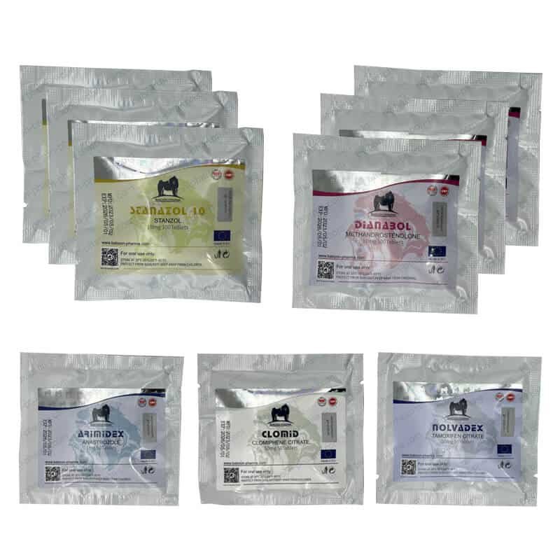 Pakket voor het opbouwen van magere spiermassa: Orale steroïden Dianabol Winstrol, 8 weken, Baboon Pharma