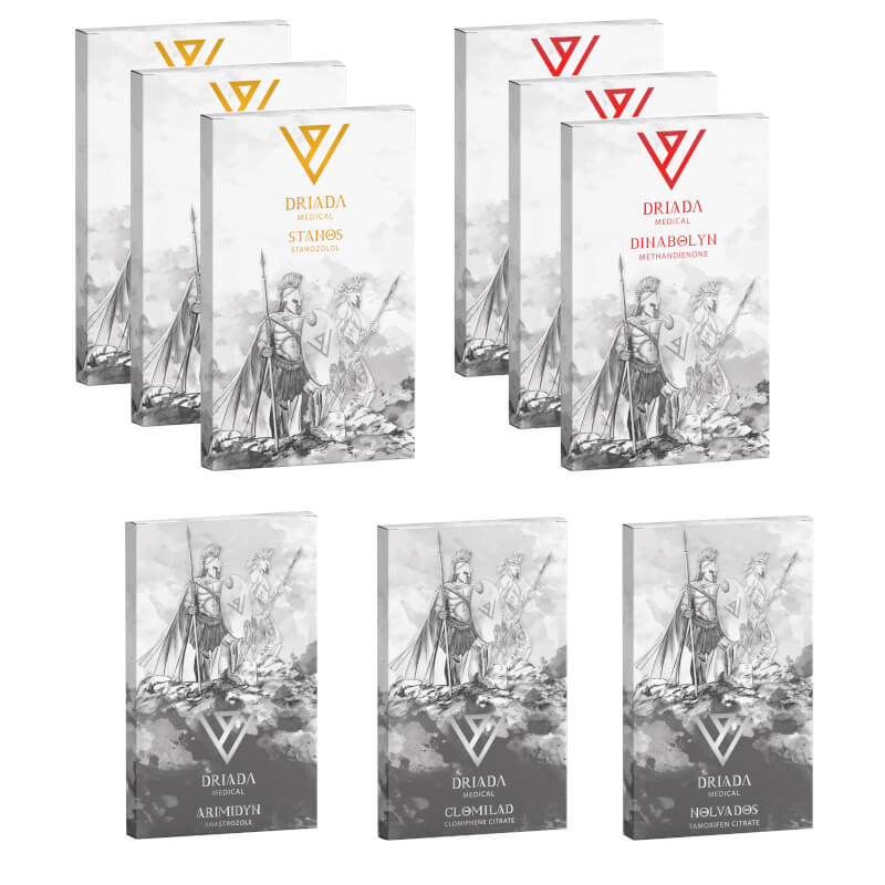 Driada Medical Lean Mass Gain Pack: Orale steroïden Dianabol + Winstrol (8 weken)