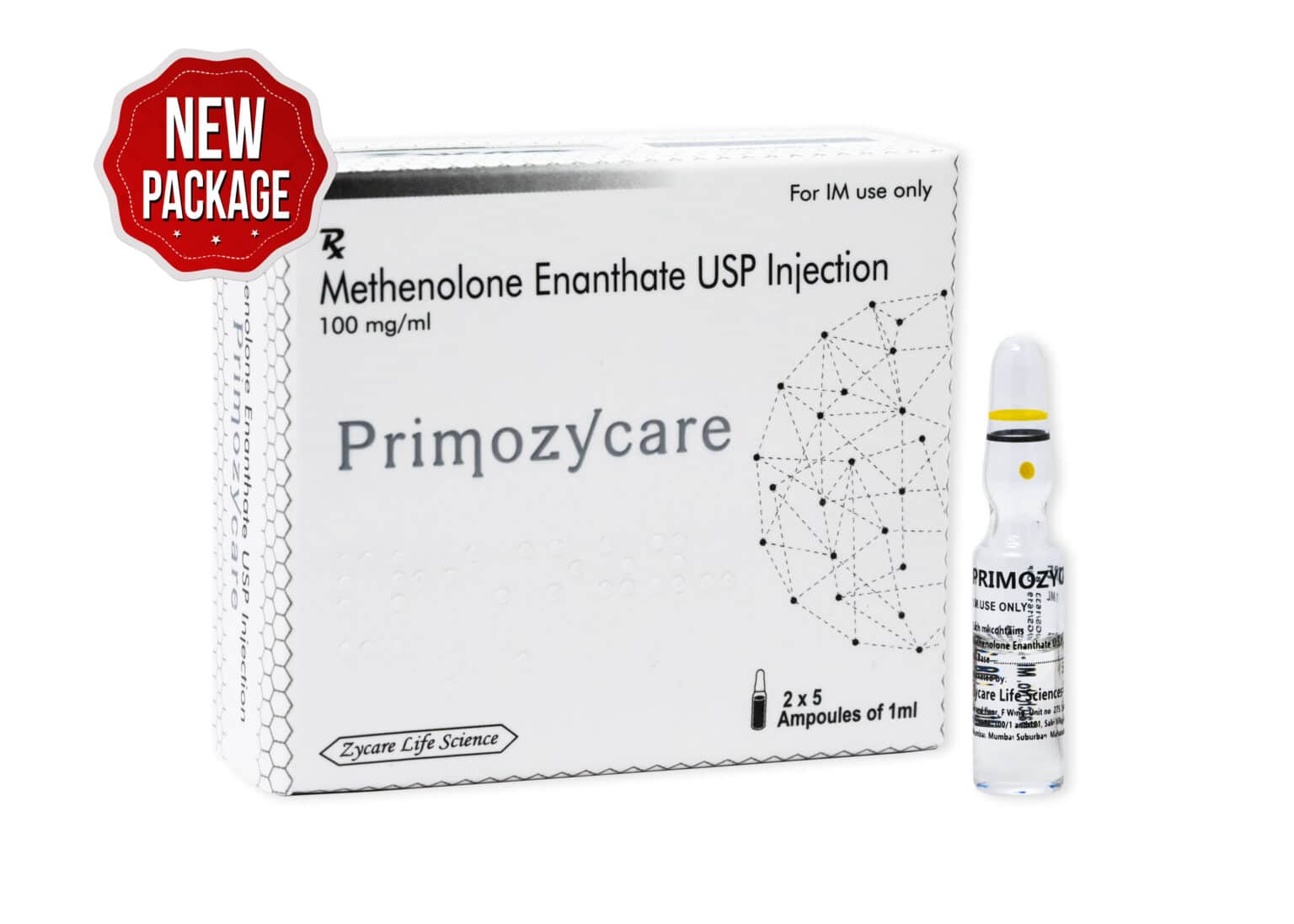 PRIMOZYCARE Methenolone Enanthate USP Injectie 100 mg 1 × 10 1