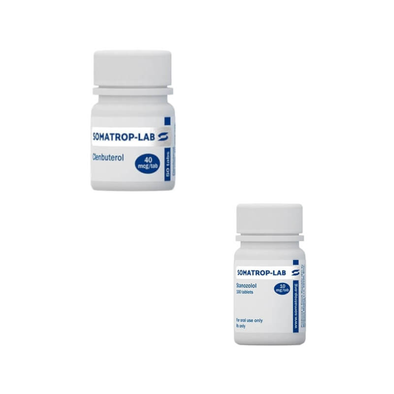 Winstrol + Clenbuterol Somatrop Labs Introductiepakket voor gewichtsverlies voor vrouwen (8 weken)
