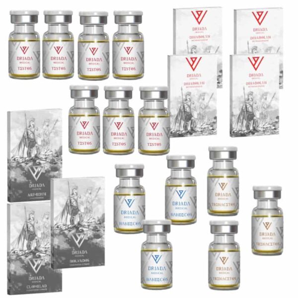 Pakket voor extreme massawinst TEST E DECA TREN A DIANABOL 16 weken DRIADA