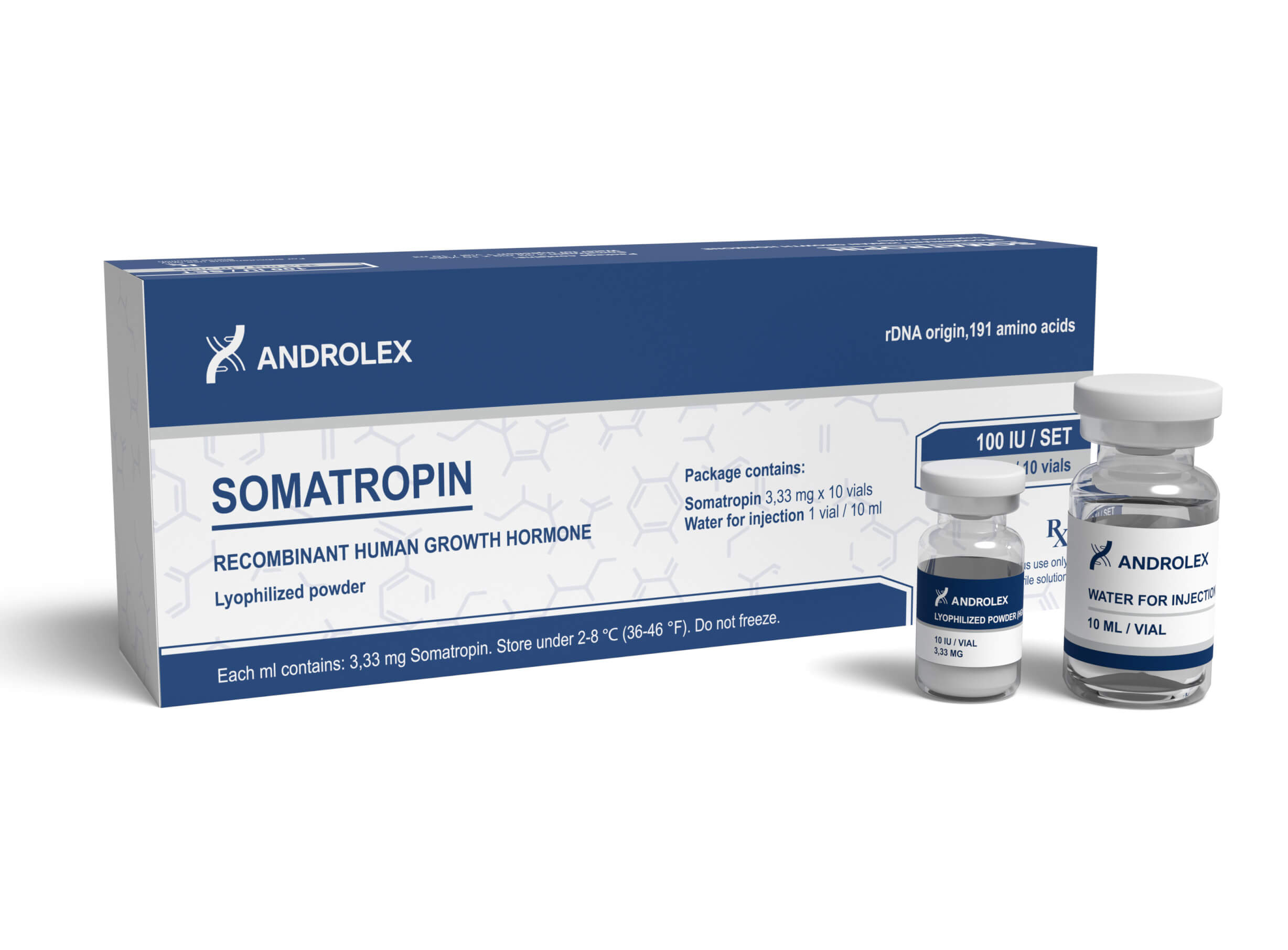 Androlex poeder met hoog groeihormoongehalte 100 IE