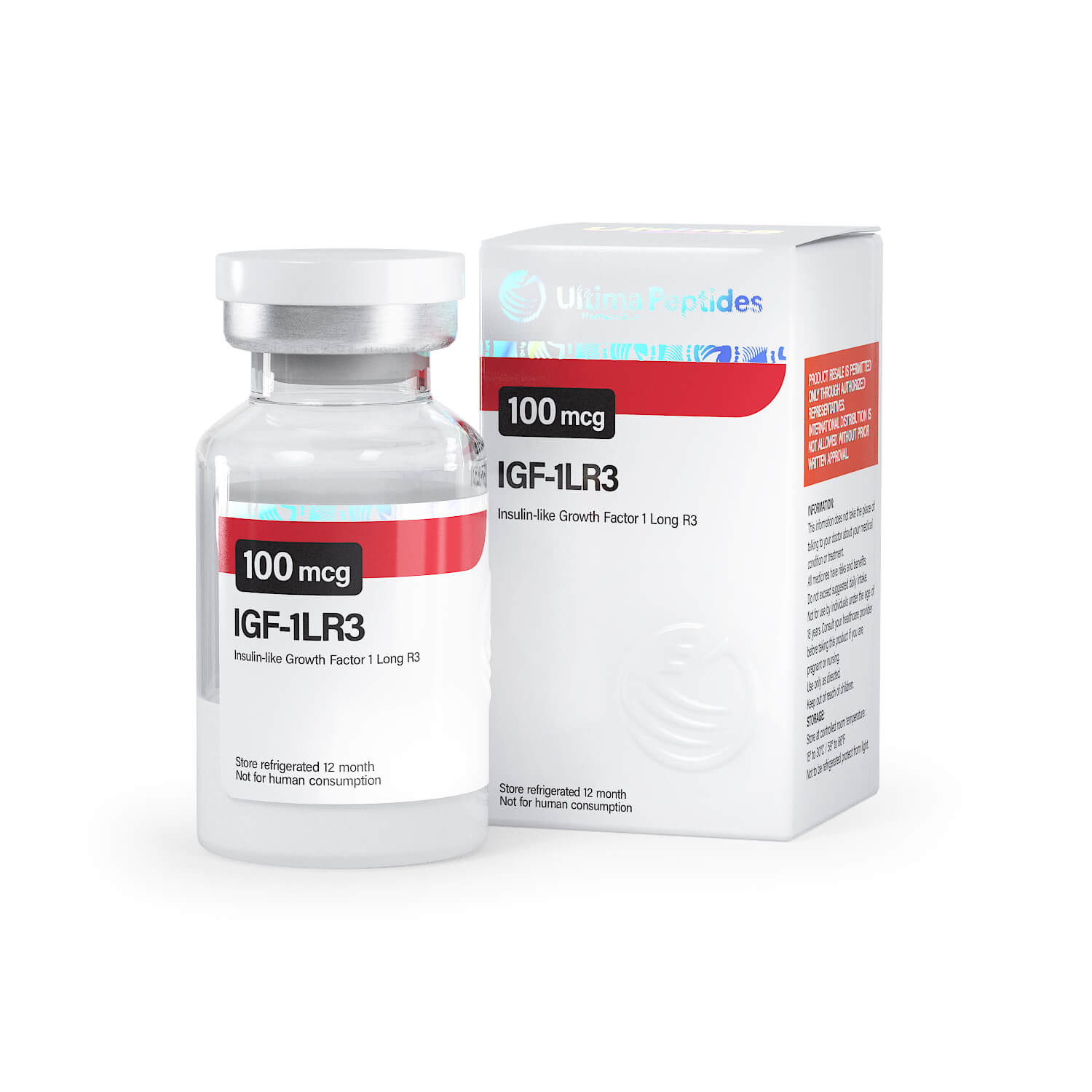 Ultima-IGF-1 LR3 0,1 mg - 1 flacon x 100 mcg - UltimaPeptides USA