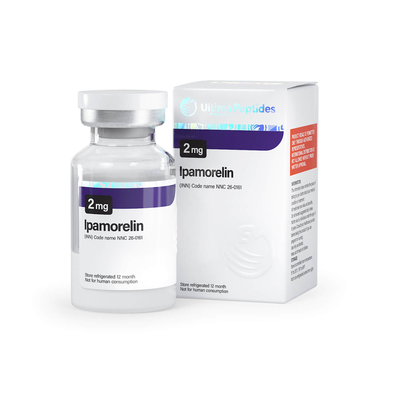 Ultima-Ipamorelin 2 mg - 1 flacon x 2 mg - UltimaPeptides USA