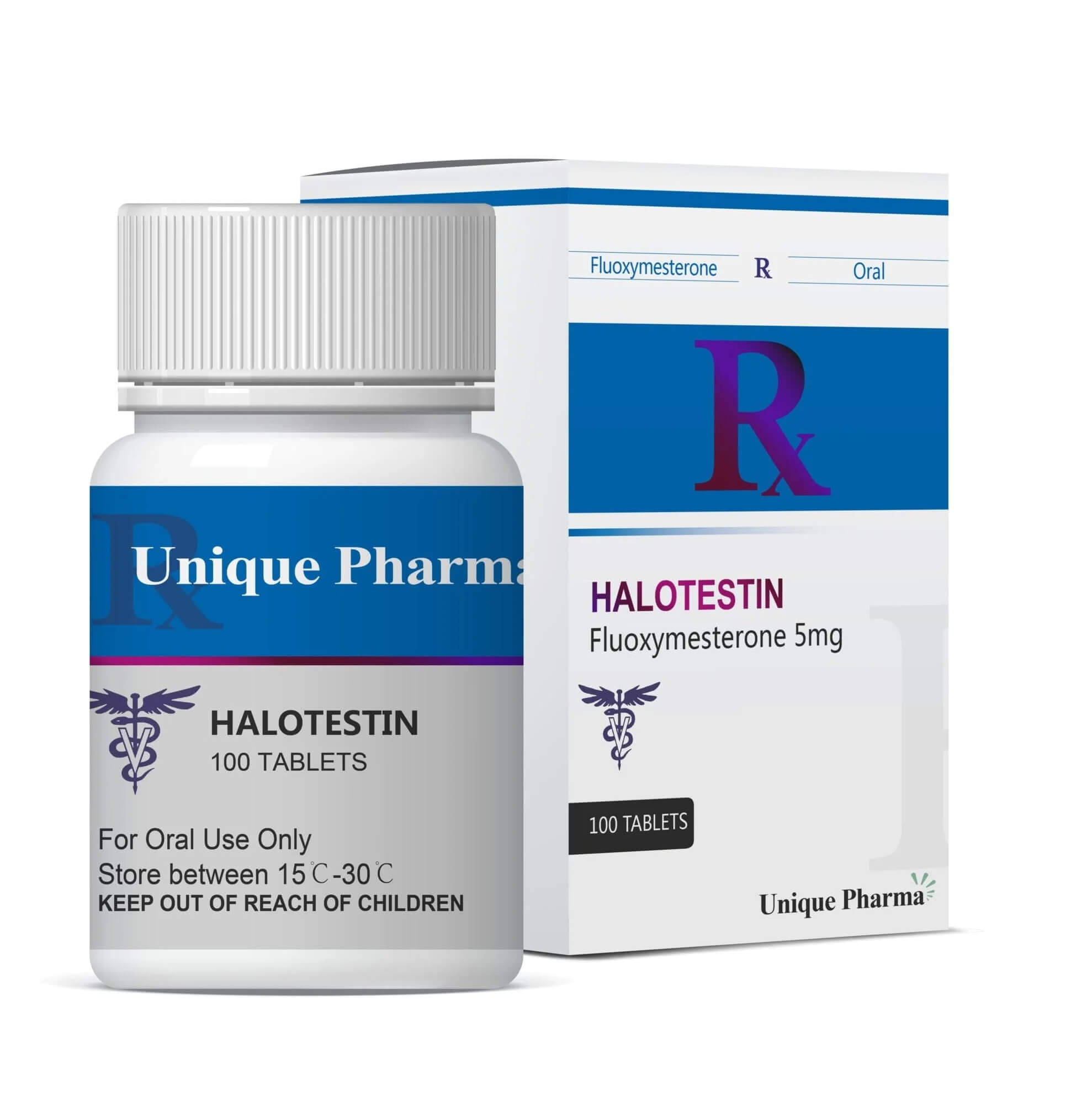 Halotestin 5 - Fluoxymesterone (5 mg/tablet, 100 tabletten) - UNIQUE-PHARMA
