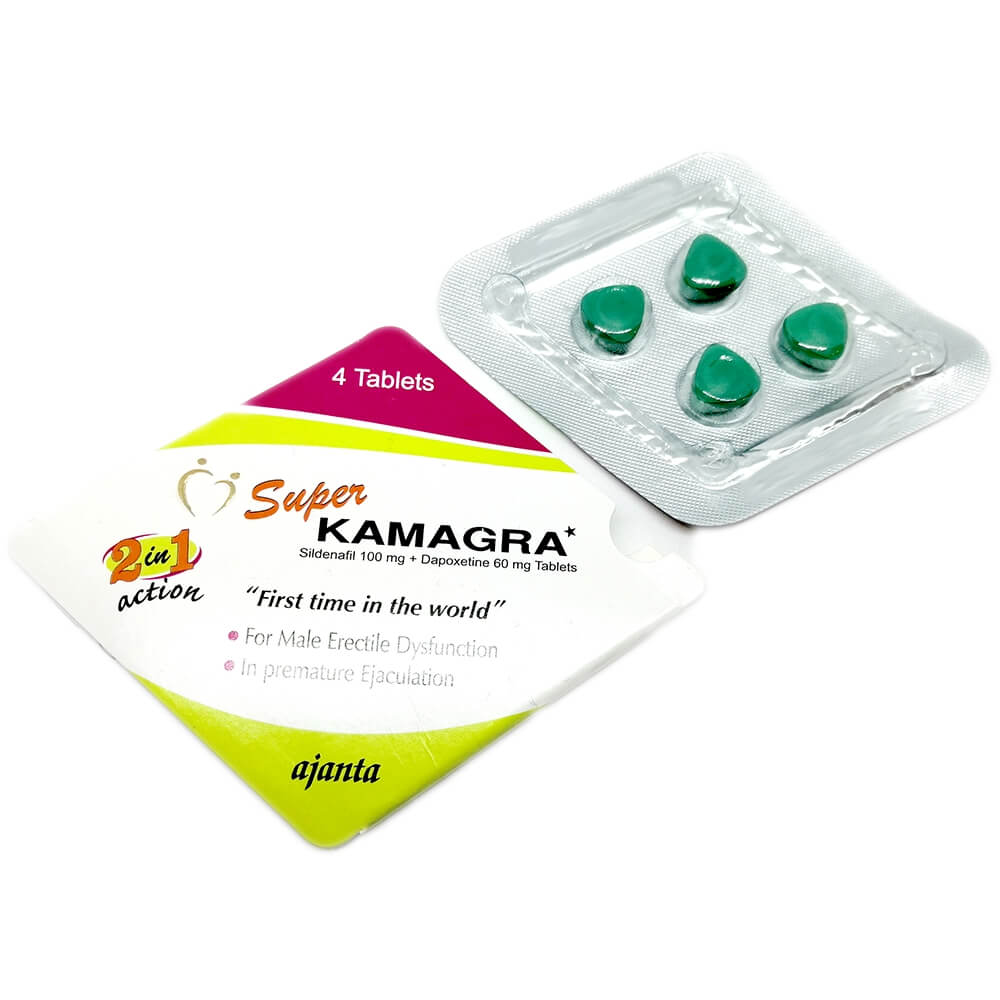 SUPER KAMAGRA (Sildenafilcitraat + Dapoxetine) (4 tabletten)