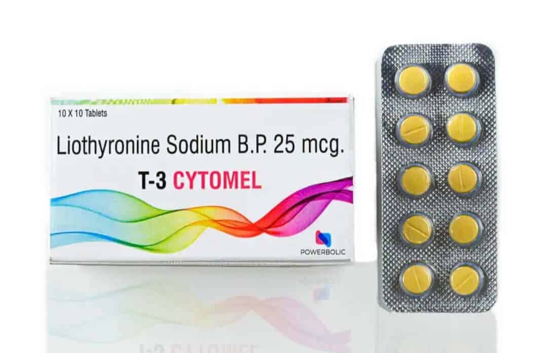 T3 TAB - Liothyroxine Natrium BP 25mcg 100 Tabletten - POWERBOLIC