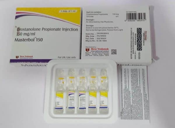 MASTERBOL 150 - Drostanolone Propionaat 150 mg/ml (5 ampullen x 1 ml) - Shree Venkatesh